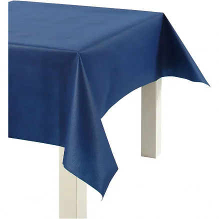 Duk av imitationsmaterial, mörkblå, B: 125 cm, 70 g, 10 m/1 rulle.