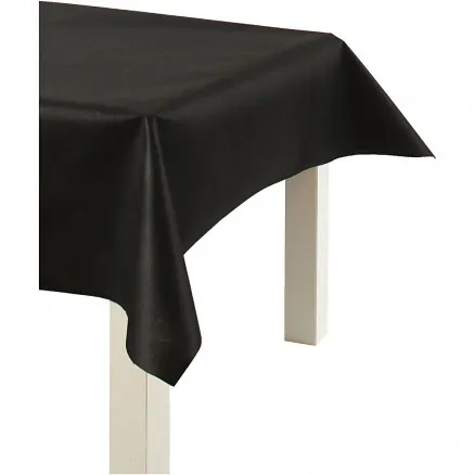 Duk av imiterat tyg, svart, B: 125 cm, 70 g, 10 m/ 1 rulle.